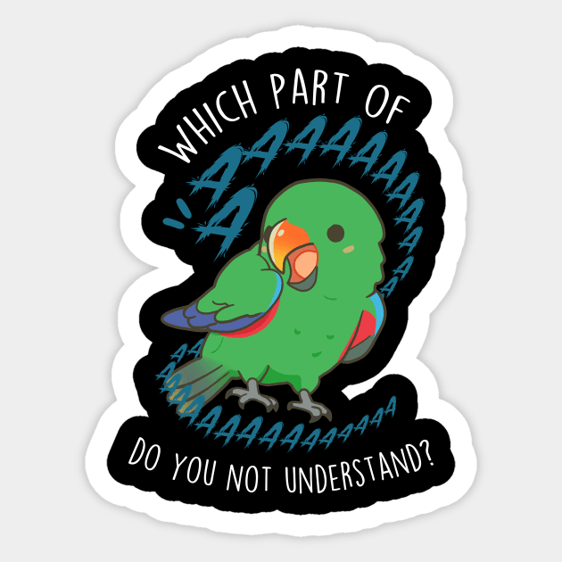 Male Eclectus Parrot Aaaa Sticker by Psitta